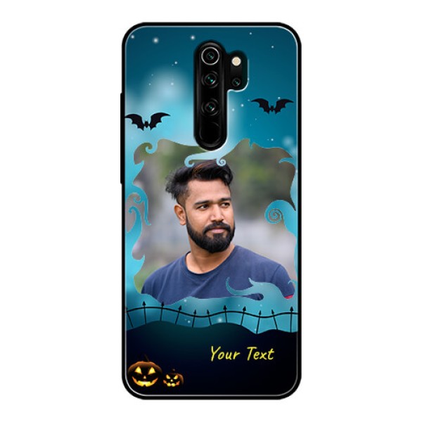 Redmi Note 8 Pro Custom Glass Phone Case - Halloween frame design Redmi Note 8 Pro Custom Glass Phone Case - Halloween frame design