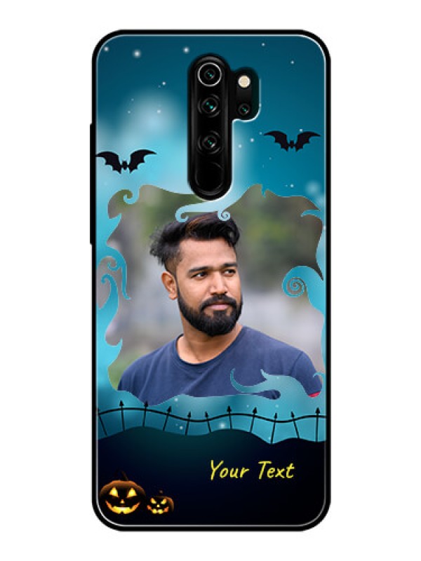 Custom Redmi Note 8 Pro Custom Glass Phone Case  - Halloween frame design