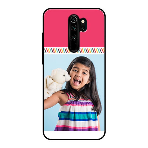 Redmi Note 8 Pro Personalized Glass Phone Case  - Line art design