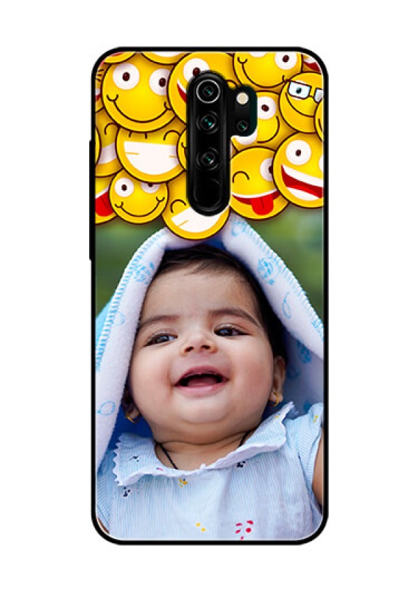 Redmi Note 8 Pro Custom Glass Mobile Case  - with Smiley Emoji Design