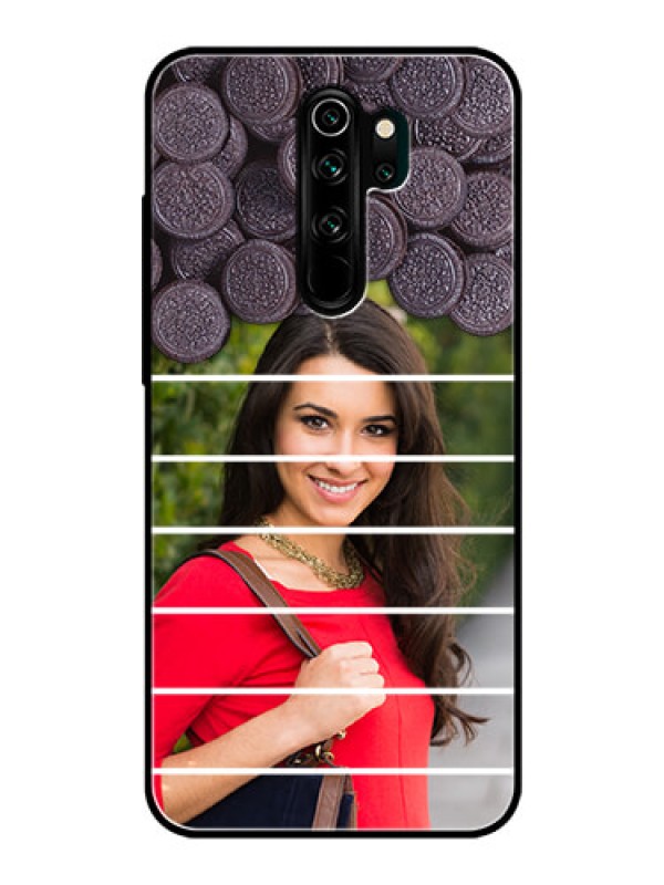 Custom Redmi Note 8 Pro Custom Glass Phone Case  - with Oreo Biscuit Design