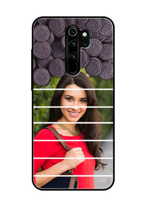 Redmi Note 8 Pro Custom Glass Phone Case  - with Oreo Biscuit Design