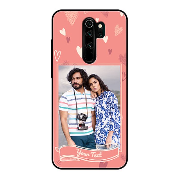 Redmi Note 8 Pro Custom Glass Phone Case  - Love doodle art Design