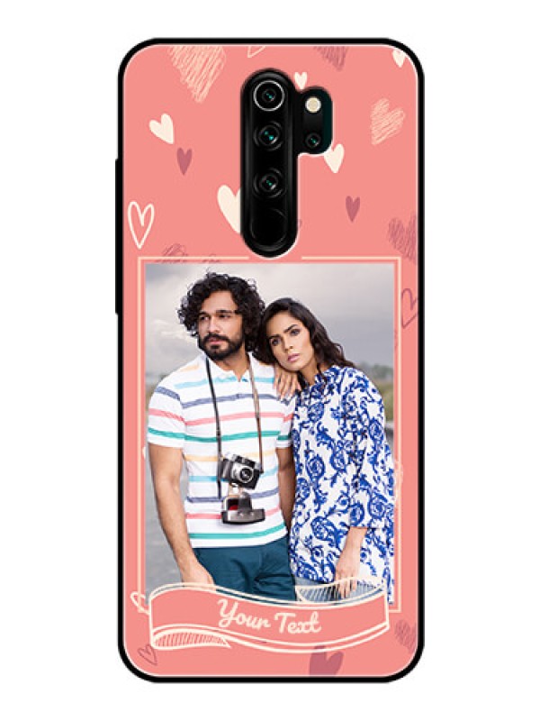 Custom Redmi Note 8 Pro Custom Glass Phone Case  - Love doodle art Design