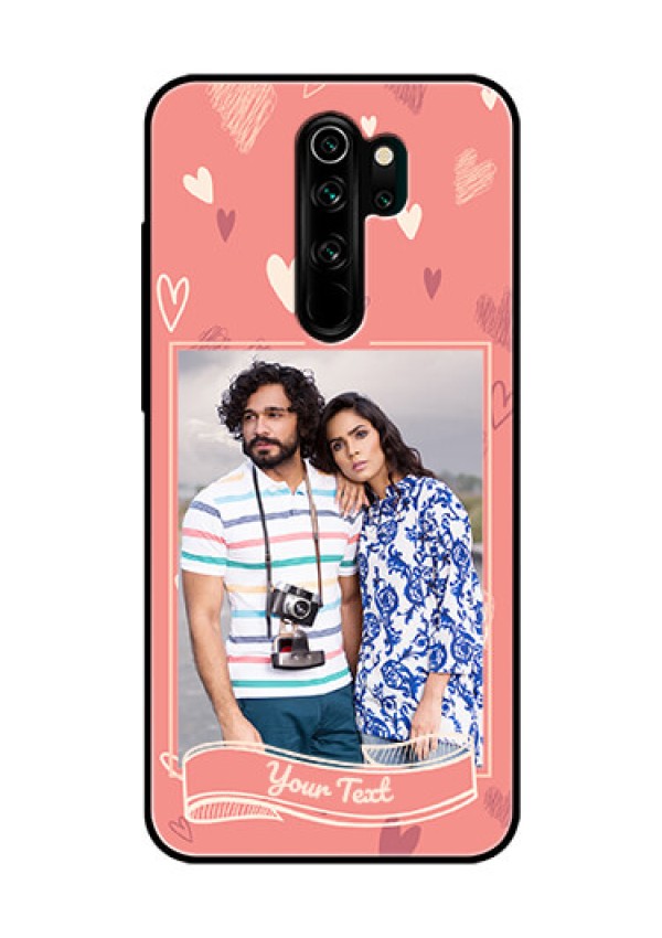Redmi Note 8 Pro Custom Glass Phone Case  - Love doodle art Design