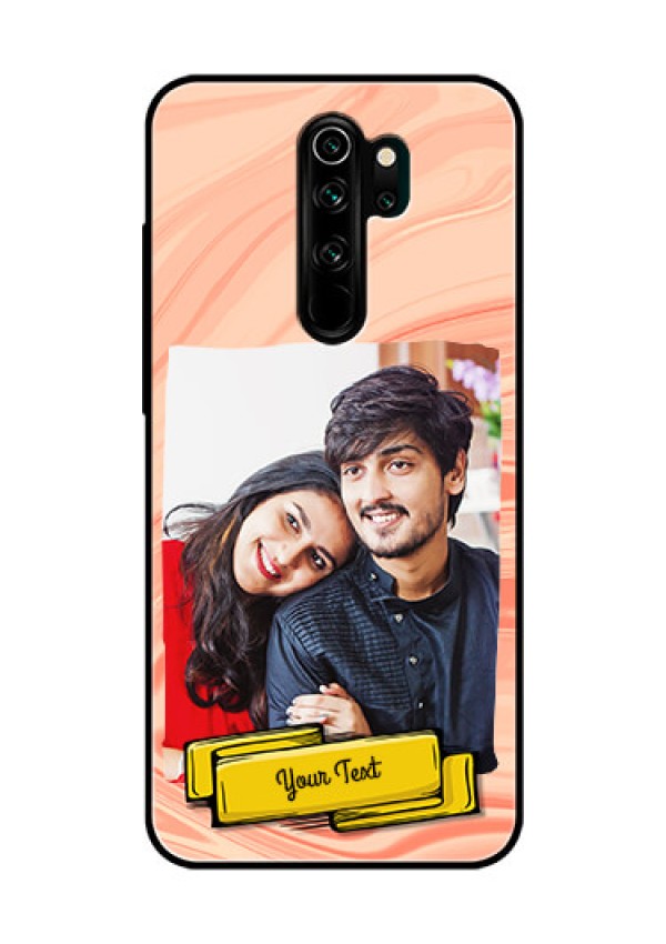 Redmi Note 8 Pro Personalized Glass Phone Case  - Marble Texture Design