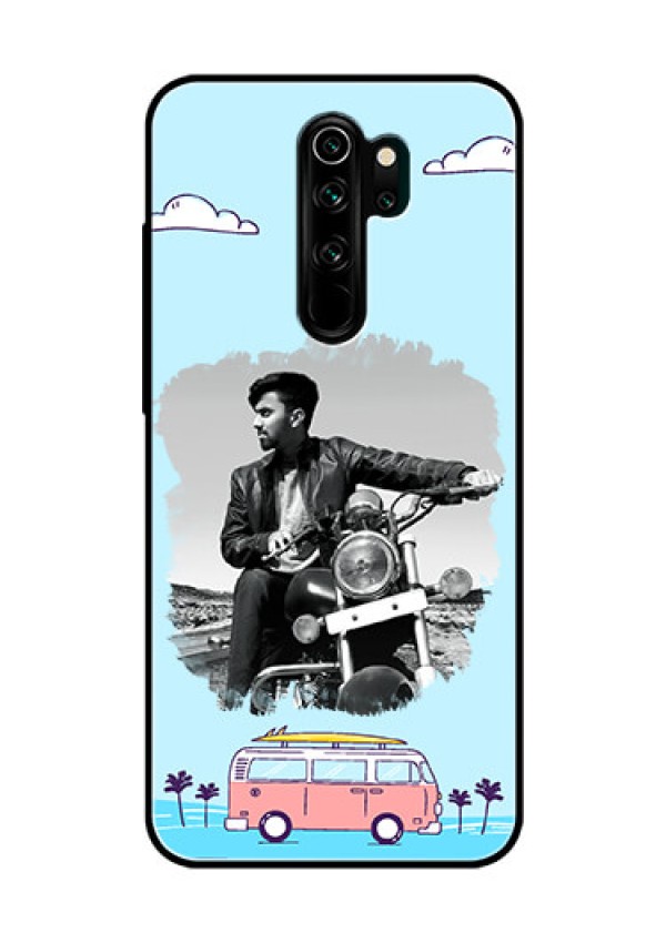 Redmi Note 8 Pro Photo Printing on Glass Case  - Travel & Adventure Design