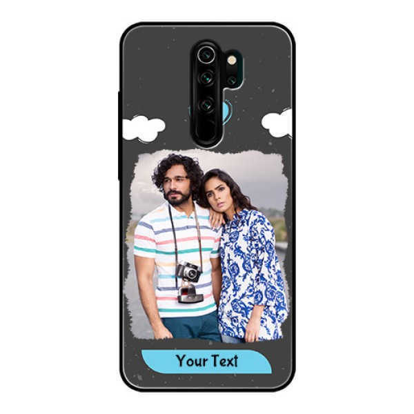 Redmi Note 8 Pro Custom Glass Phone Case - Splashes with love doodles Design Redmi Note 8 Pro Custom Glass Phone Case - Splashes with love doodles Design
