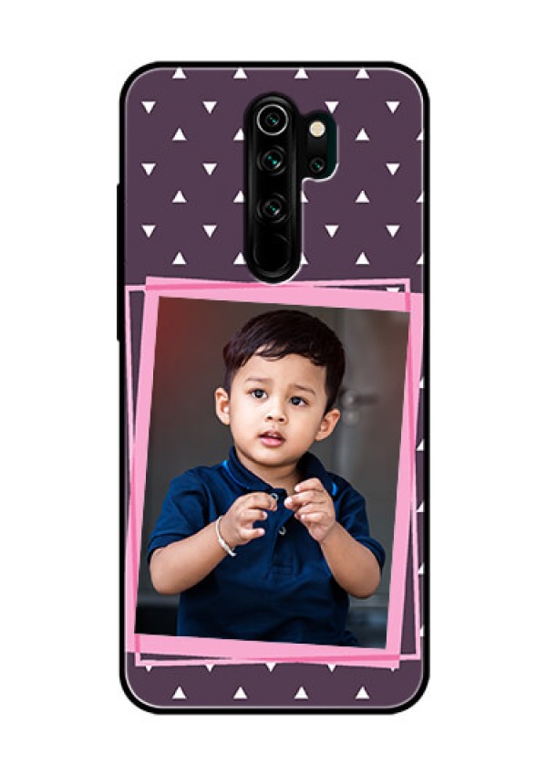 Redmi Note 8 Pro Custom Glass Mobile Case  - Triangle Pattern Dotted Design