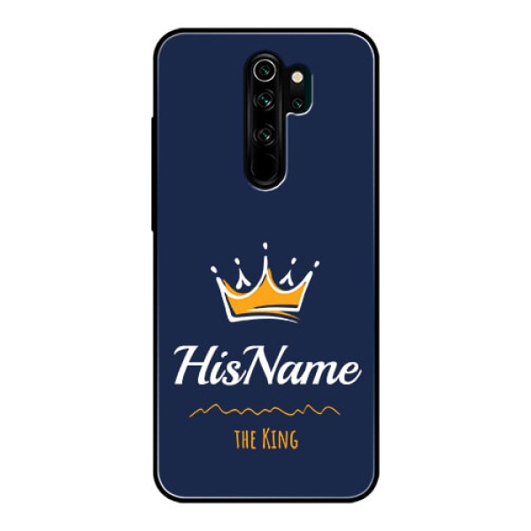 Redmi Note 8 Pro Glass Phone Case King with Name