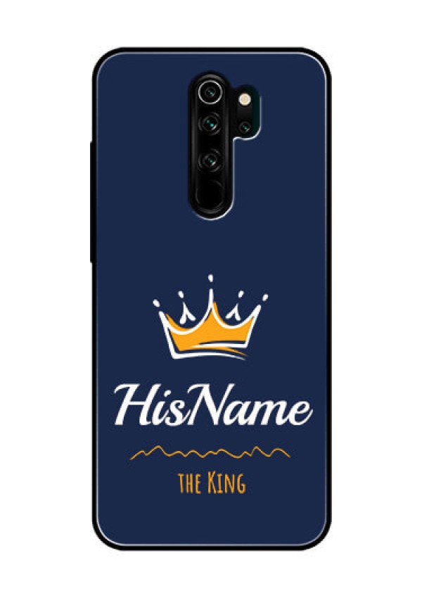 Redmi Note 8 Pro Glass Phone Case King with Name