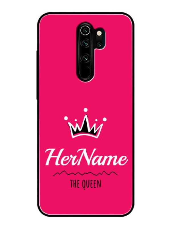 Custom Redmi Note 8 Pro Glass Phone Case Queen with Name