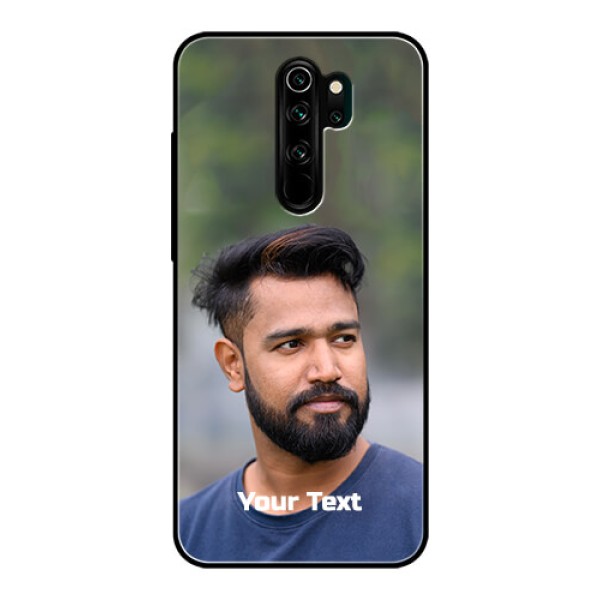 Redmi Note 8 Pro Glass Mobile Cover: Photo with Text