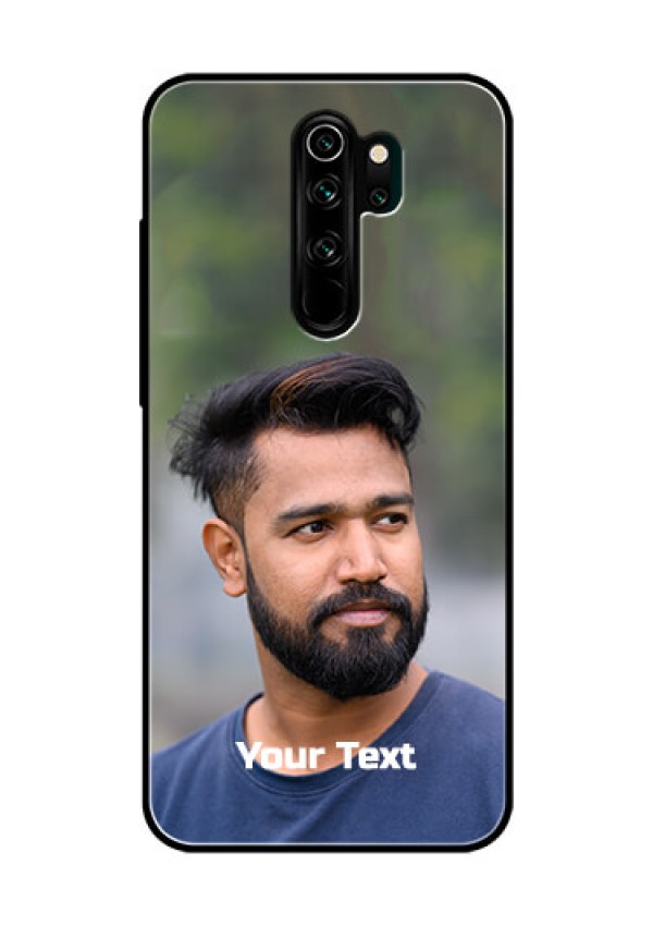 Redmi Note 8 Pro Glass Mobile Cover: Photo with Text