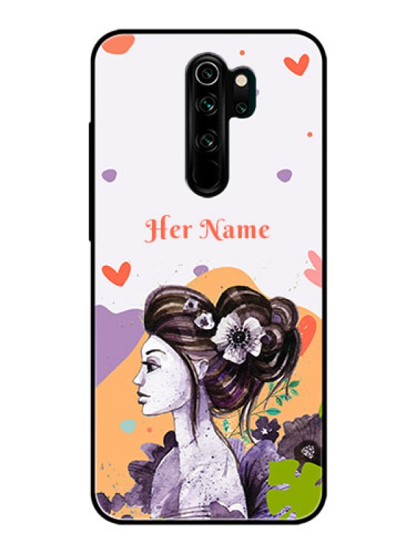 Custom Xiaomi Redmi Note 8 Pro Personalized Glass Phone Case - Woman And Nature Design