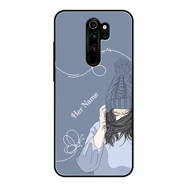 Xiaomi Redmi Note 8 Pro Custom Glass Mobile Case - Girl in winter outfit Design