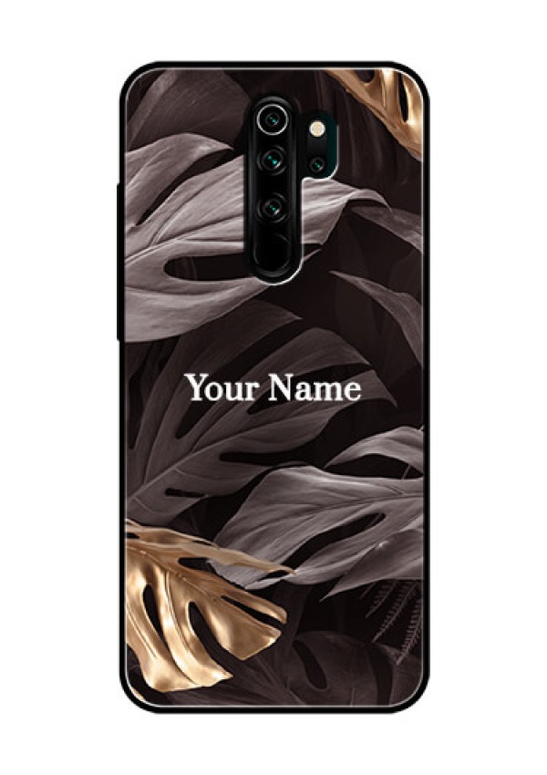 Xiaomi Redmi Note 8 Pro Personalised Glass Phone Case - Wild Leaves digital paint Design