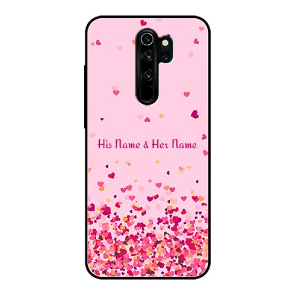 Xiaomi Redmi Note 8 Pro Photo Printing on Glass Case - Floating Hearts Design Xiaomi Redmi Note 8 Pro Photo Printing on Glass Case - Floating Hearts Design