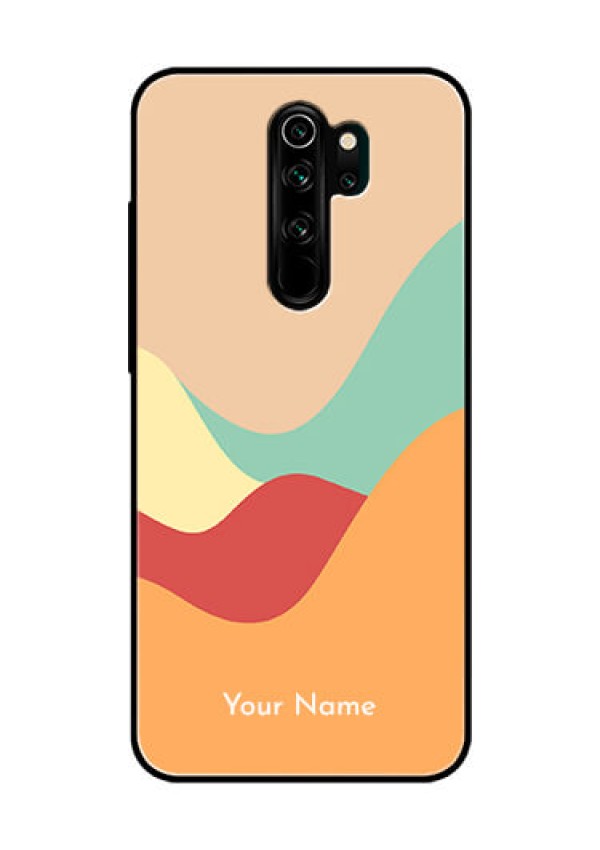 Xiaomi Redmi Note 8 Pro Personalized Glass Phone Case - Ocean Waves Multi-colour Design
