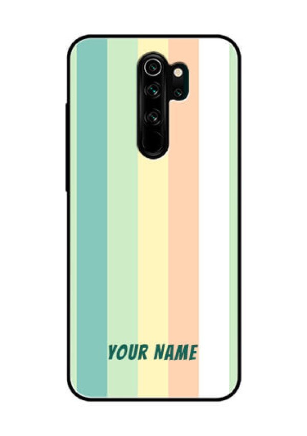 Xiaomi Redmi Note 8 Pro Photo Printing on Glass Case - Multi-colour Stripes Design