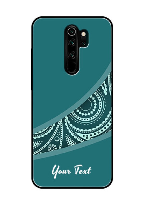 Xiaomi Redmi Note 8 Pro Photo Printing on Glass Case - semi visible floral Design