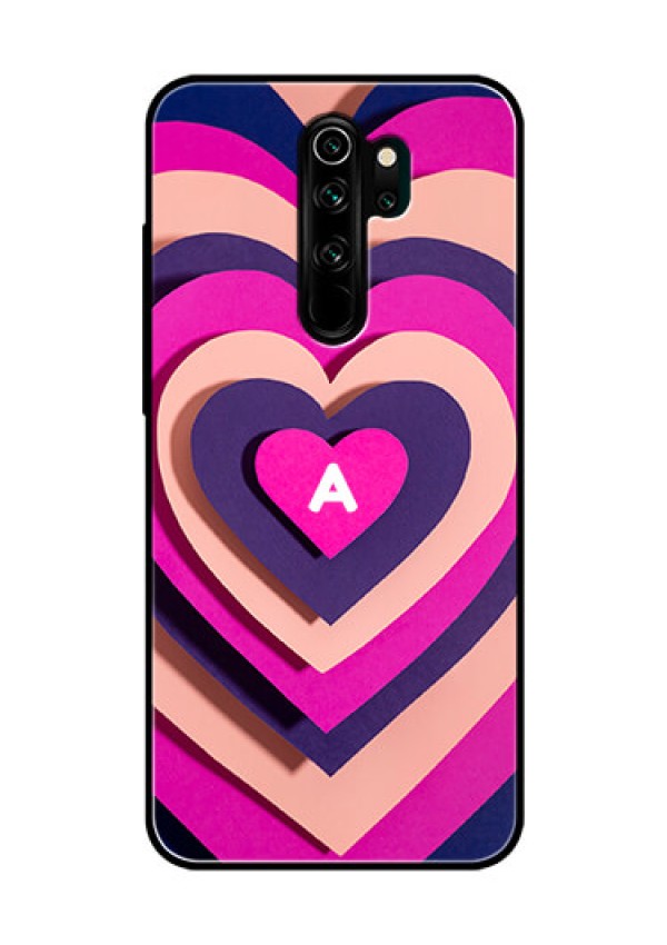 Xiaomi Redmi Note 8 Pro Custom Glass Mobile Case - Cute Heart Pattern Design