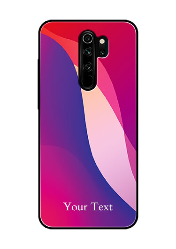 Xiaomi Redmi Note 8 Pro Personalized Glass Phone Case - Digital abstract Overlap Design