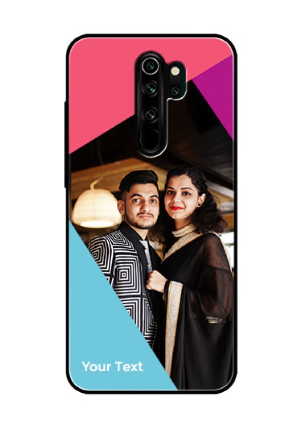 Xiaomi Redmi Note 8 Pro Custom Glass Mobile Case - Stacked Triple colour Design