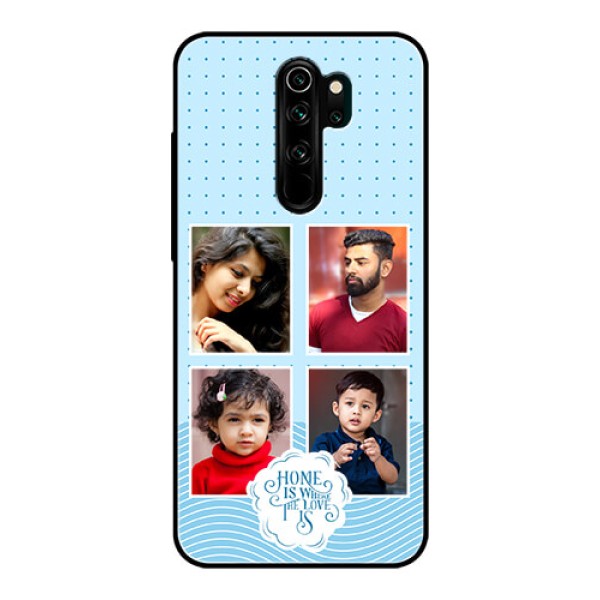 Xiaomi Redmi Note 8 Pro Custom Glass Phone Case - Cute love quote with 4 pic upload Design Xiaomi Redmi Note 8 Pro Custom Glass Phone Case - Cute love quote with 4 pic upload Design
