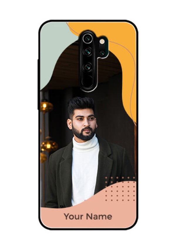 Xiaomi Redmi Note 8 Pro Personalized Glass Phone Case - Tri-coloured overlay design