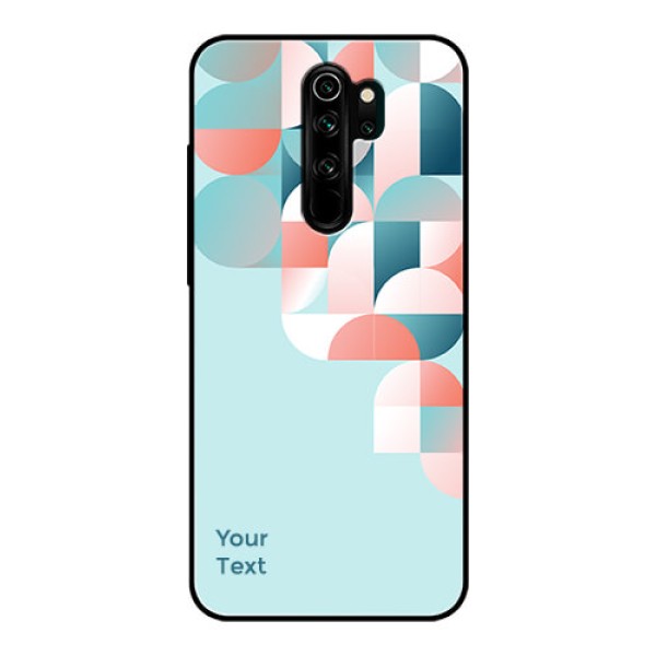 Xiaomi Redmi Note 8 Pro Custom Glass Phone Case - Stylish Semi-circle Pattern Design