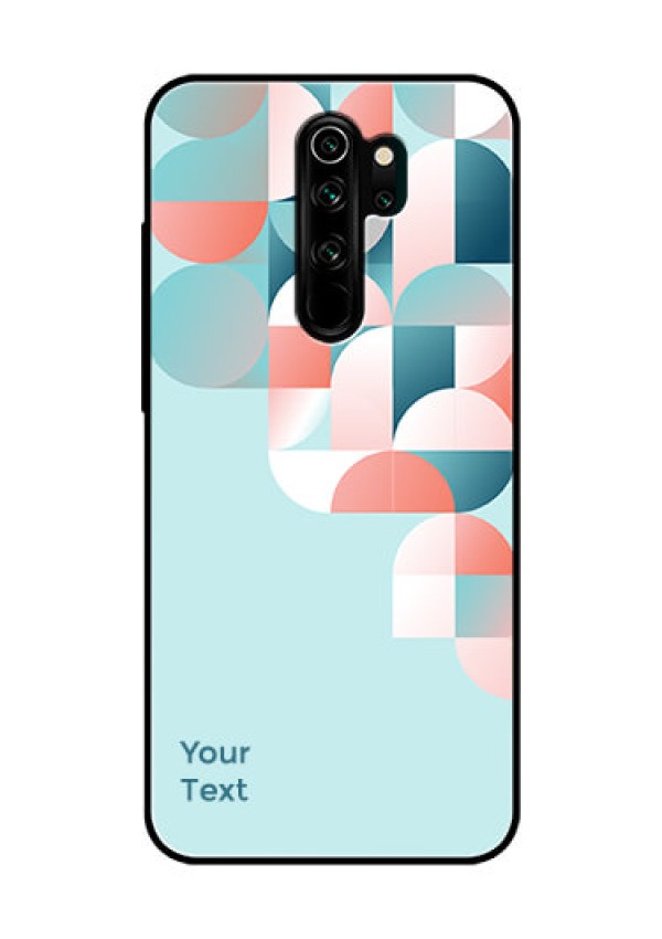 Xiaomi Redmi Note 8 Pro Custom Glass Phone Case - Stylish Semi-circle Pattern Design
