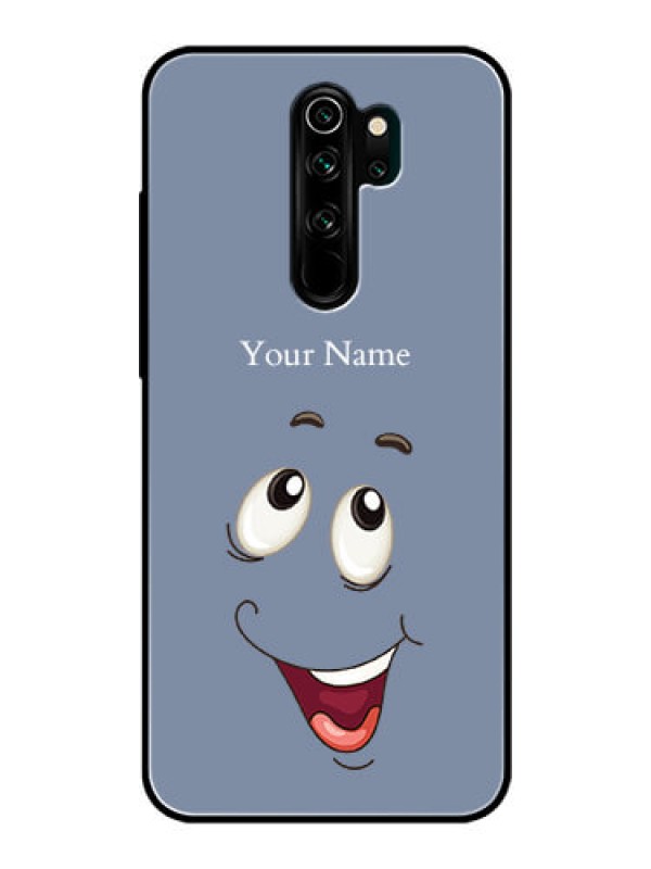 Custom Xiaomi Redmi Note 8 Pro Photo Printing on Glass Case - Laughing Cartoon Face Design