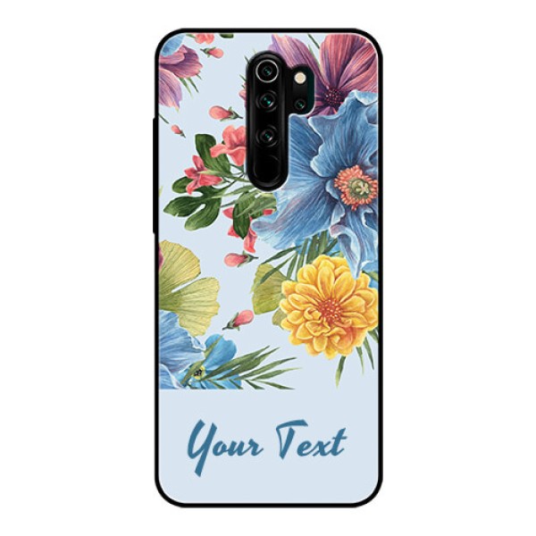 Xiaomi Redmi Note 8 Pro Custom Glass Mobile Case - Stunning Watercolored Flowers Painting Design