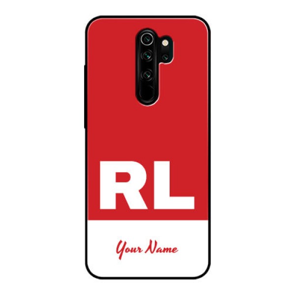 Xiaomi Redmi Note 8 Pro Personalized Glass Phone Case - dual tone custom text Design