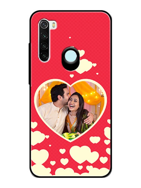 Custom Redmi Note 8 Custom Glass Mobile Case  - Love Symbols Phone Cover Design