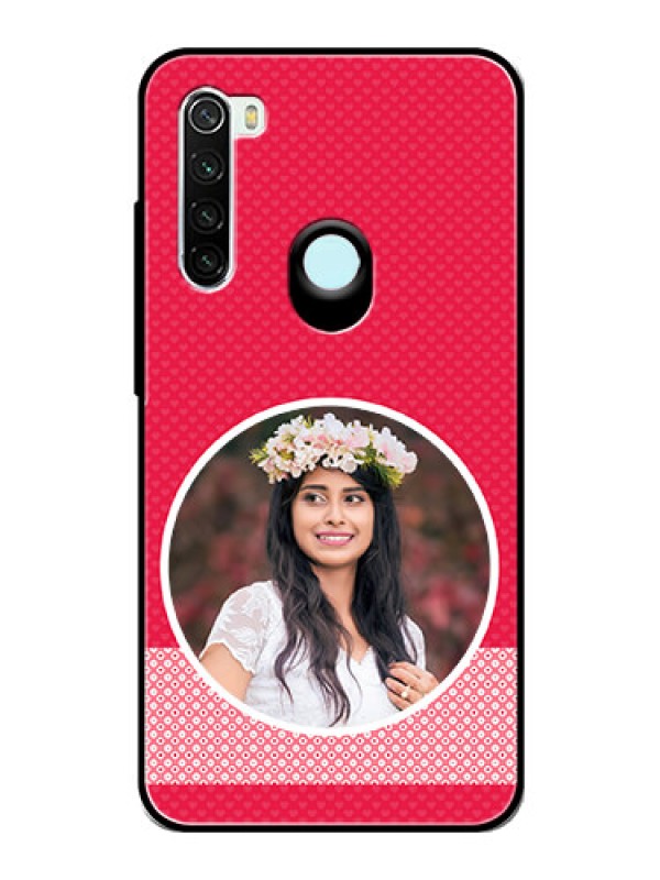 Custom Redmi Note 8 Personalised Glass Phone Case  - Pink Pattern Design