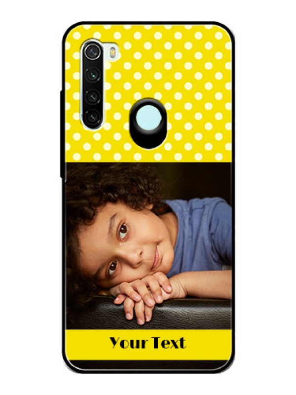 Custom Redmi Note 8 Custom Glass Phone Case  - Bright Yellow Case Design