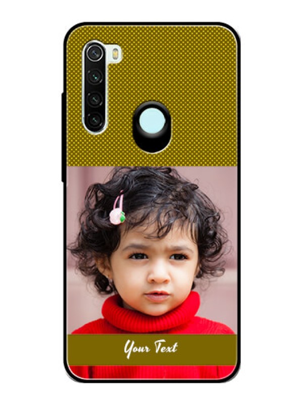 Custom Redmi Note 8 Custom Glass Phone Case  - Simple Green Color Design