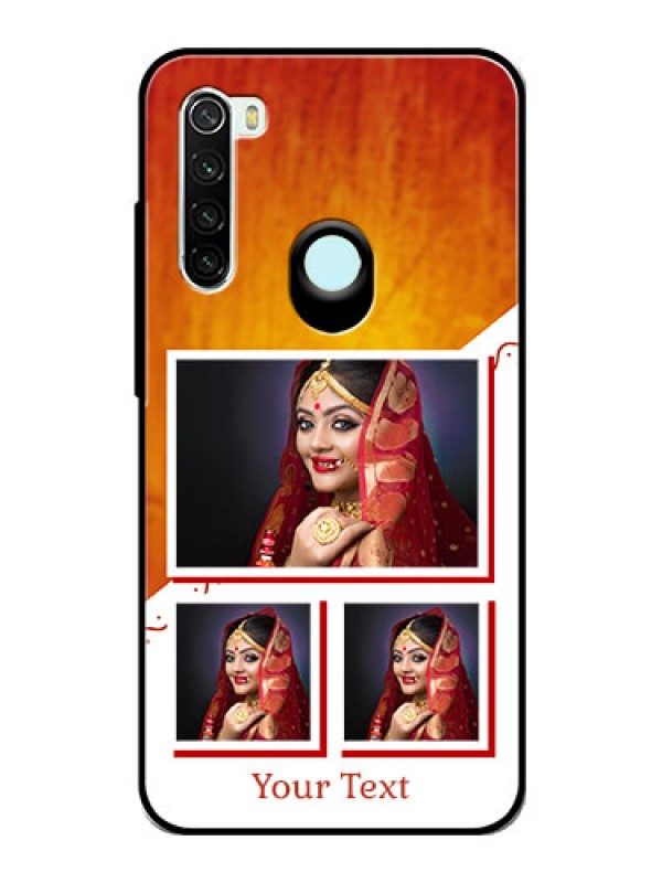 Custom Redmi Note 8 Custom Glass Phone Case  - Wedding Memories Design  