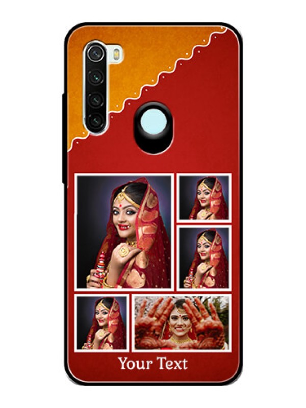 Custom Redmi Note 8 Personalized Glass Phone Case  - Wedding Pic Upload Design
