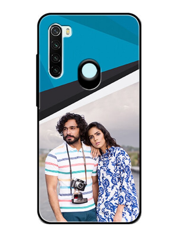 Custom Redmi Note 8 Photo Printing on Glass Case  - Simple Pattern Photo Upload Design