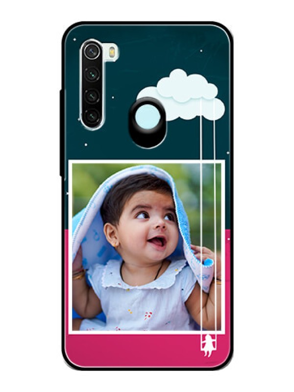 Custom Redmi Note 8 Custom Glass Phone Case  - Cute Girl with Cloud Design