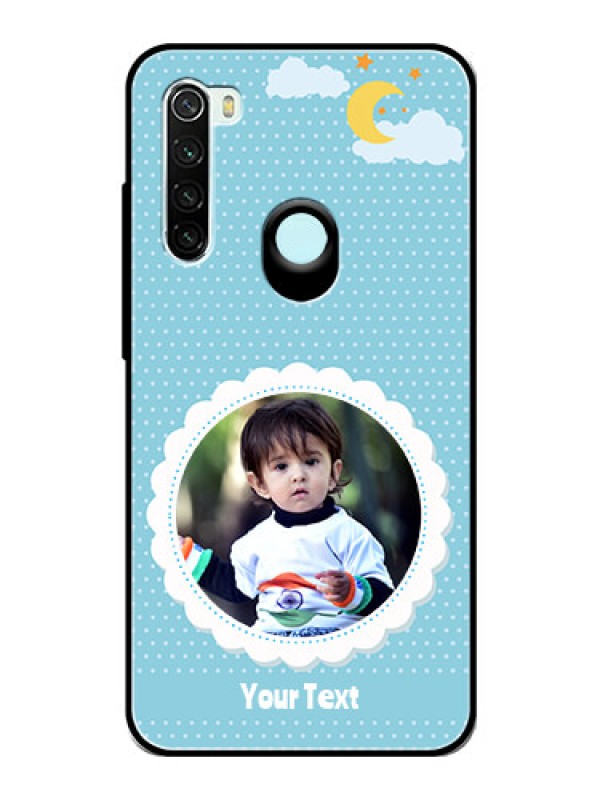 Custom Redmi Note 8 Personalised Glass Phone Case  - Violet Pattern Design
