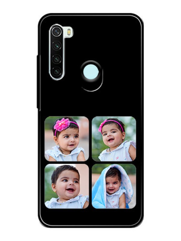 Custom Redmi Note 8 Photo Printing on Glass Case  - Multiple Pictures Design