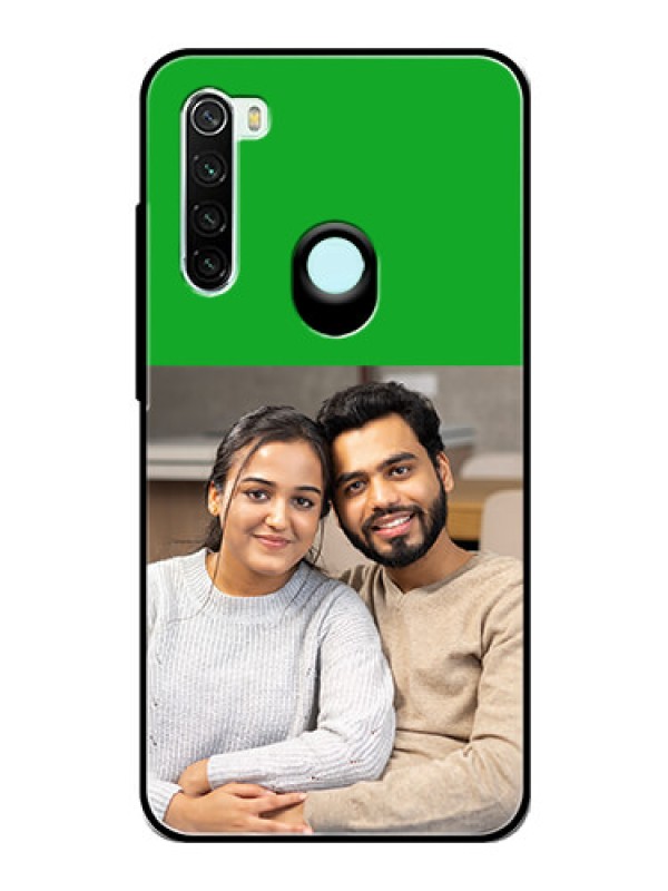 Custom Redmi Note 8 Personalized Glass Phone Case  - Green Pattern Design