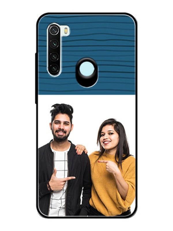Custom Redmi Note 8 Custom Glass Phone Case  - Blue Pattern Cover Design