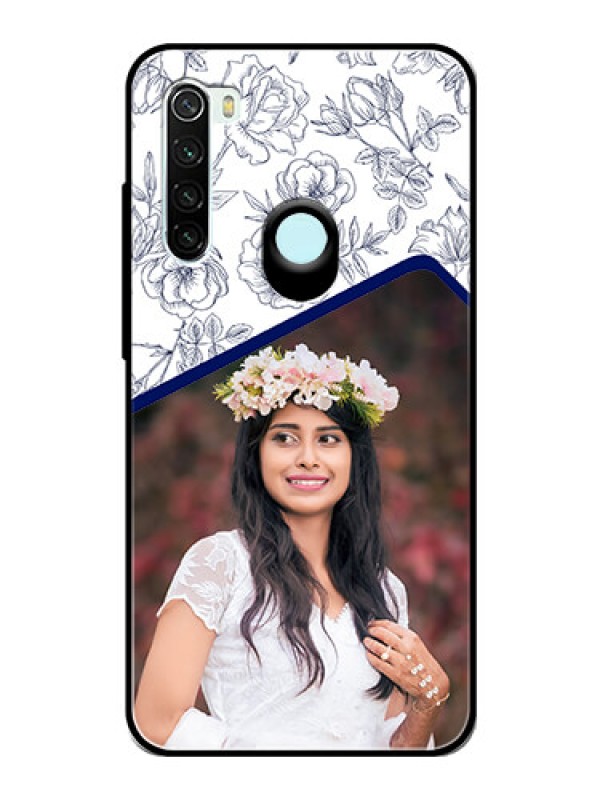 Custom Redmi Note 8 Personalized Glass Phone Case  - Premium Floral Design