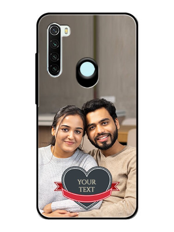 Custom Redmi Note 8 Custom Glass Phone Case  - Just Married Couple Design