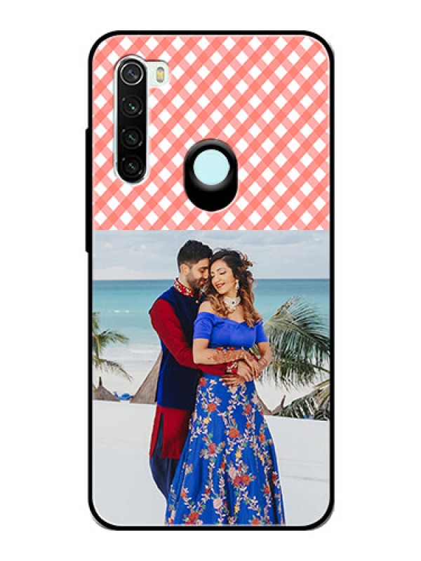 Custom Redmi Note 8 Personalized Glass Phone Case  - Pink Pattern Design
